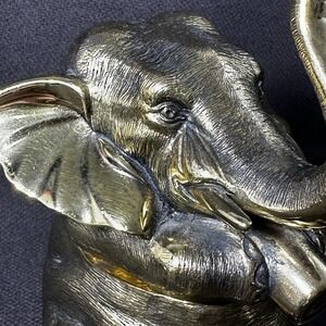 Jennings Brothers Brass Elephant JB USA French Bronze Trinket Box 2lb 12oz ANTG